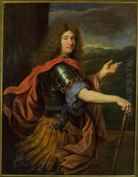 Portrait De Jacques-louis, Marquis De Beringhen Oil Painting by Pierre Mignard