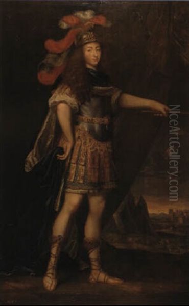 Retrato De Enrique Julio De Borbon, Principe De Conde Oil Painting by Pierre Mignard