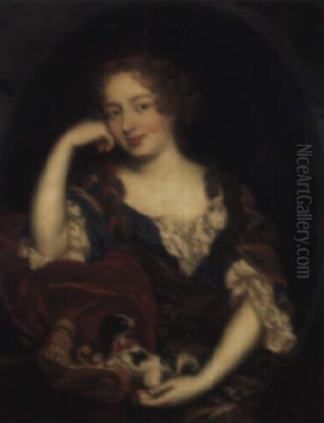 Portrait Of A Lady, Identified As Louise De Kerouaille, Duchess Of Portsmouth Oil Painting by Pierre Mignard