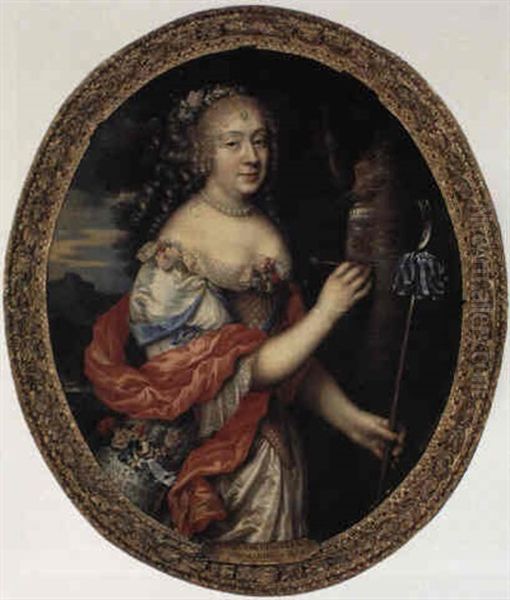 Portraet Af Marie Louise De Villars Oil Painting by Pierre Mignard