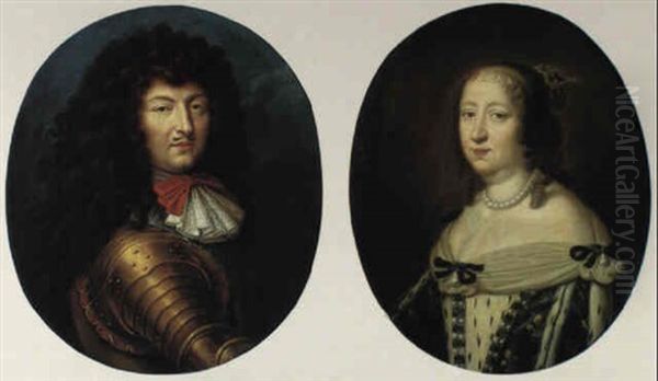Portrait De Louis Xiv Oil Painting by Pierre Mignard