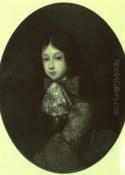 Portrait Of A Young Boy Oil Painting by Pierre Mignard