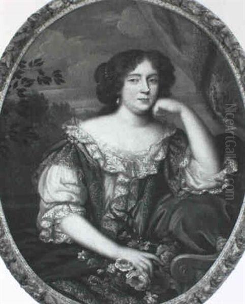 Portrait De Femme Oil Painting by Pierre Mignard