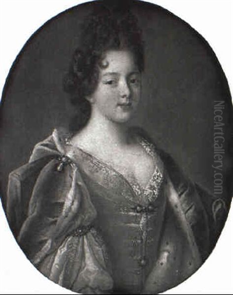 Portrait Of A Young Noblewoman Oil Painting by Pierre Mignard