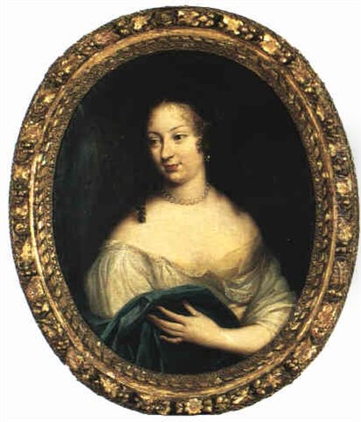 Portratt Av Dam Oil Painting by Pierre Mignard