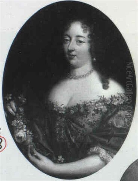 Portrait De Dame Oil Painting by Pierre Mignard