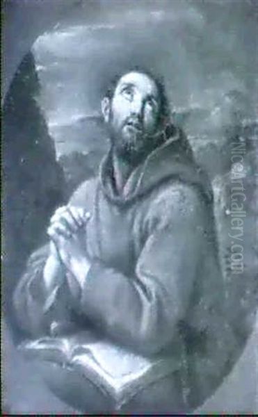 Saint Francois D'assise Oil Painting by Pierre Mignard
