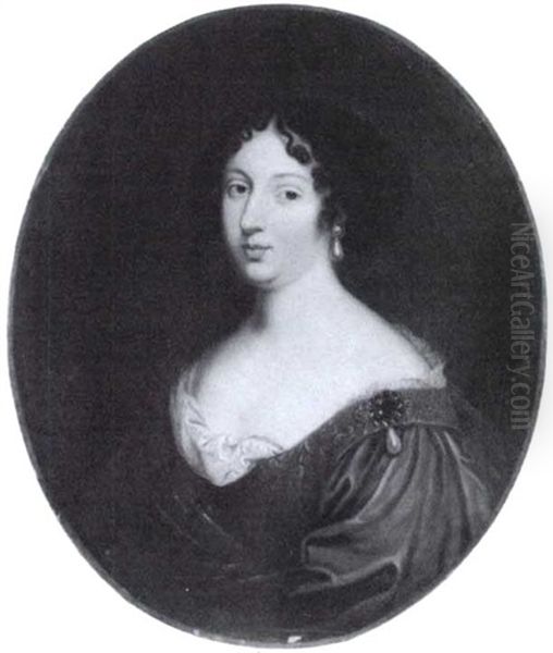 Portrait Of A Lady Said To Be Armande De Lusignan, Duchesse De Crequy At The Age Of 32 Oil Painting by Pierre Mignard
