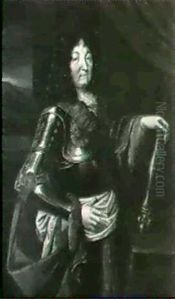 Portrait De Louis Xlv En Marechal De France Oil Painting by Pierre Mignard