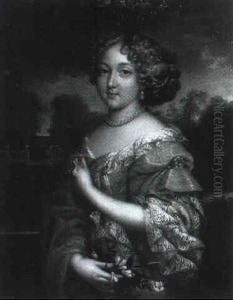 Portrait De Adelaide De Harge Oil Painting by Pierre Mignard