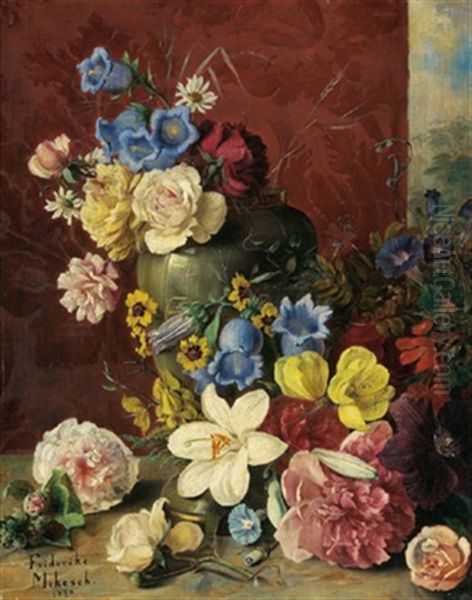 Blumenstilleben Oil Painting by Fritzi Mikesch