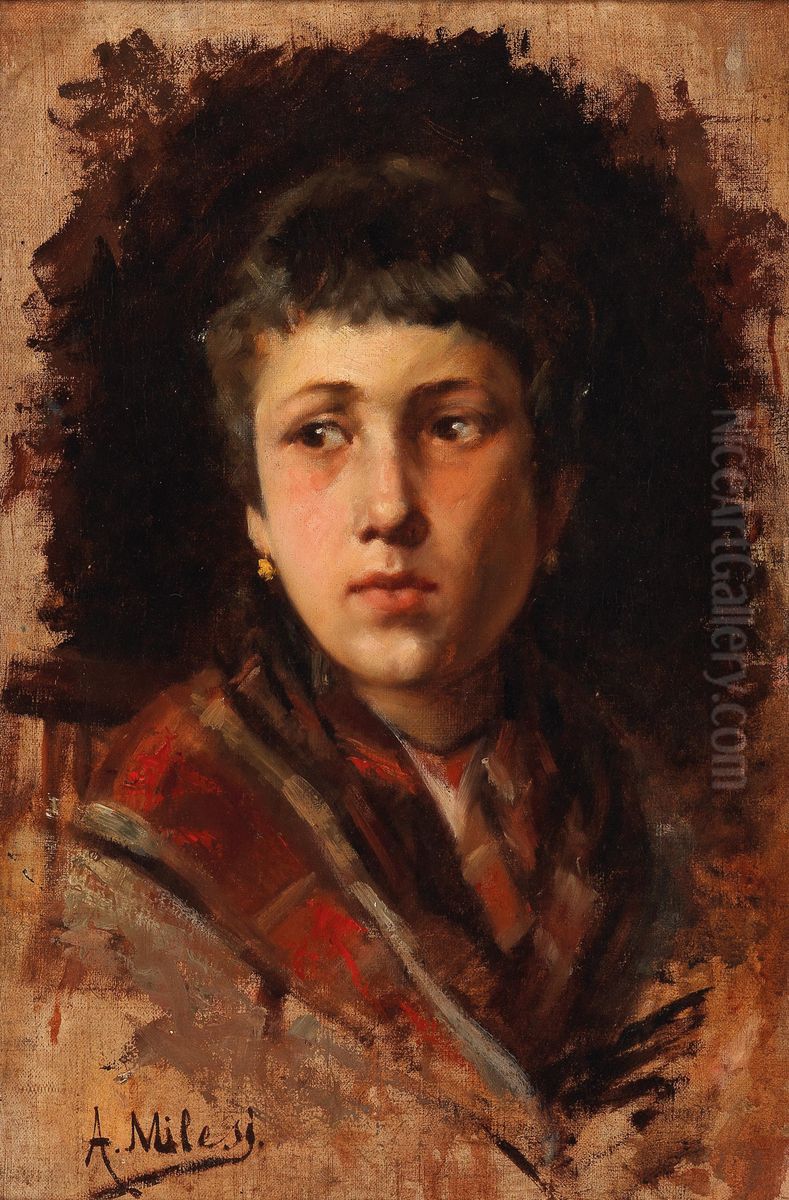 La Chioggiotta Oil Painting by Alessandro Milesi