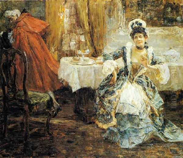 L'addio Oil Painting by Alessandro Milesi