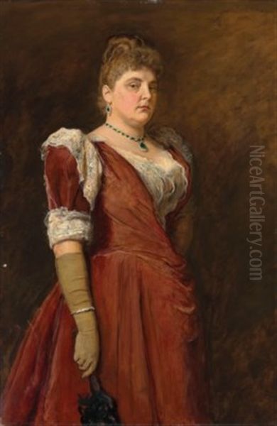 Portrait Of Mrs Charles Wertheimer Oil Painting by Sir John Everett Millais