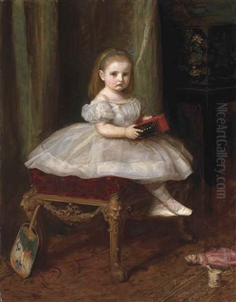Portrait Of Miss Davison Oil Painting by Sir John Everett Millais