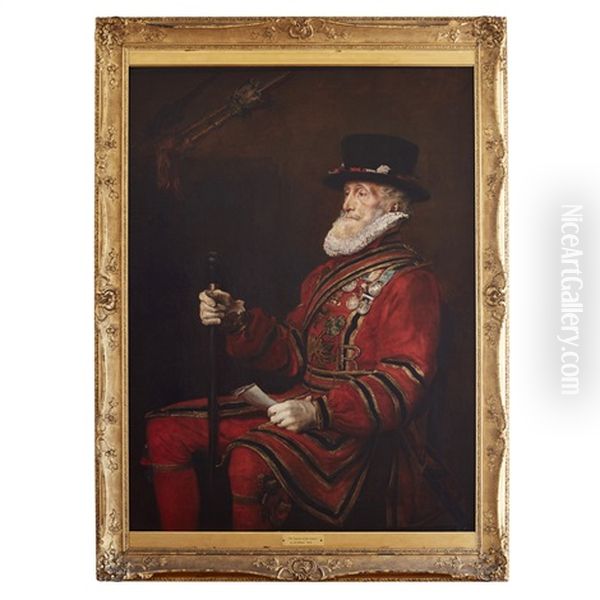 The Yeoman Of The Guard, 1876 Oil Painting by Sir John Everett Millais