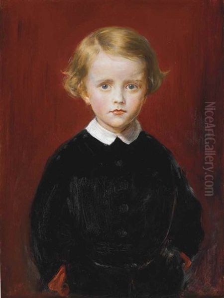 John Wycliffe Taylor, At The Age Of Five Oil Painting by Sir John Everett Millais
