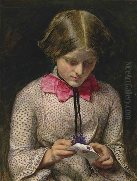 The Violet's Message Oil Painting by Sir John Everett Millais