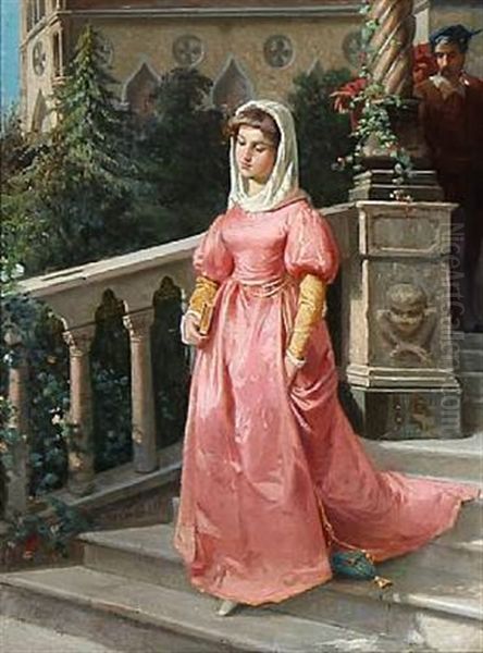 A Young Woman In Venice Oil Painting by Sir John Everett Millais