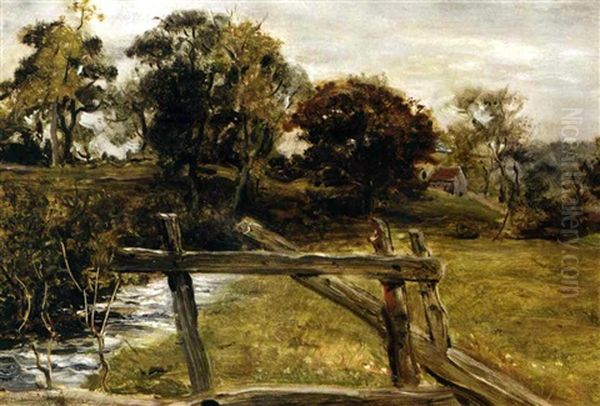 View Near Hampstead Oil Painting by Sir John Everett Millais