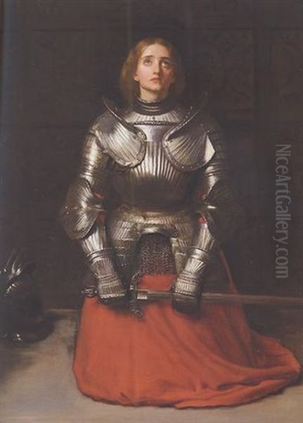 Joan Of Arc Oil Painting by Sir John Everett Millais