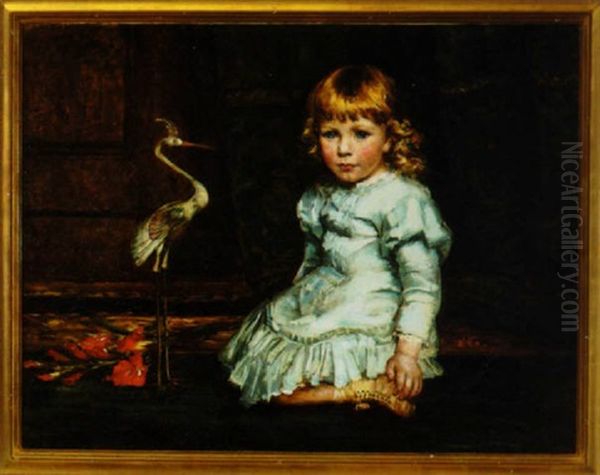 A Girl And Her Bird Oil Painting by Sir John Everett Millais