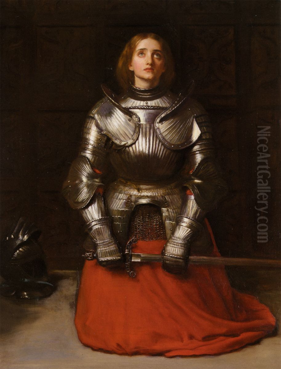 Joan Of Arc Oil Painting by Sir John Everett Millais
