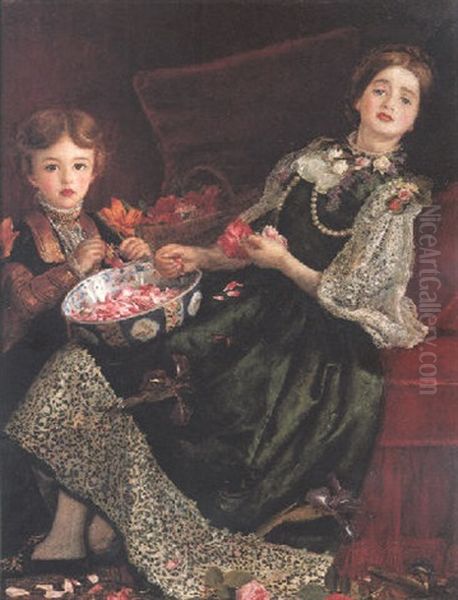 Pot Pourri Oil Painting by Sir John Everett Millais