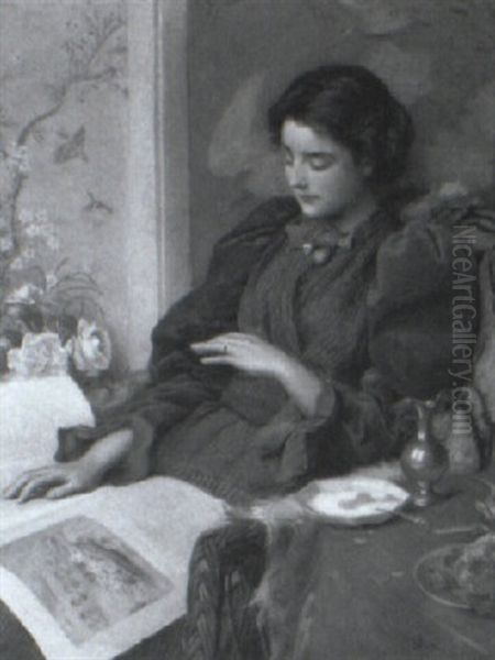 Peaches And Cream Oil Painting by Sir John Everett Millais