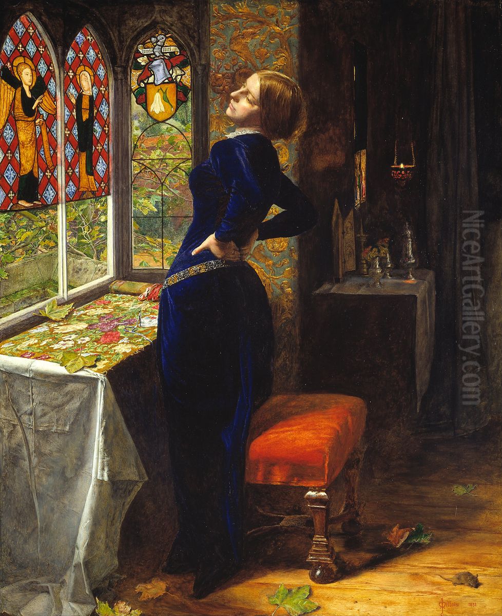 Mariana Oil Painting by Sir John Everett Millais