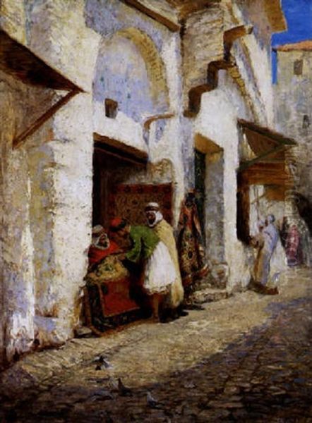 Le Marchand De Tapis Oil Painting by Addison Thomas Millar