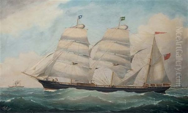 The "alexander Black" Outward Bound Passing Dungeness Lighthouse, Kent Oil Painting by Charles Keith Miller