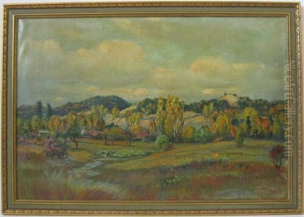Fall Landscape Oil Painting by Harold Harrington Betts