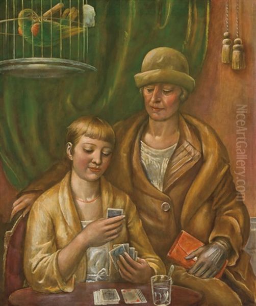 The Fortune (solitaire) Oil Painting by Kenneth Hayes Miller