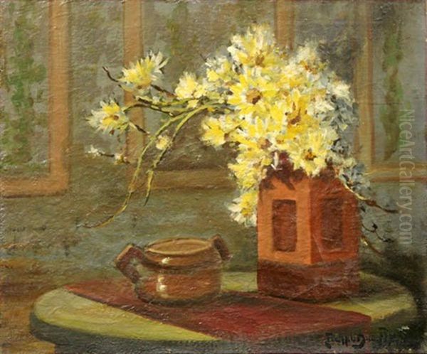 Still Life With A Bouquet Of Wildflower Oil Painting by Ralph Davidson Miller