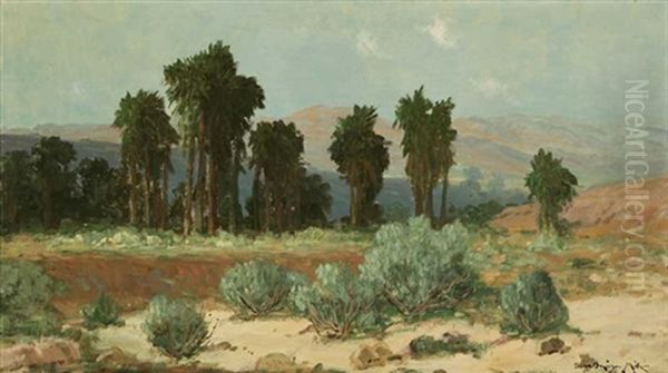 Desert Landscape Oil Painting by Ralph Davidson Miller