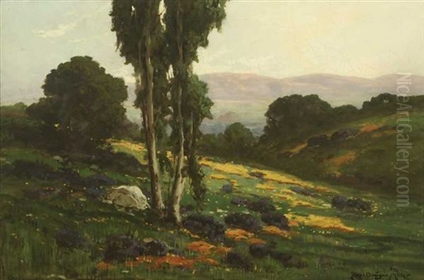 Spring Day In The Puente Hills Ca. Oil Painting by Ralph Davidson Miller