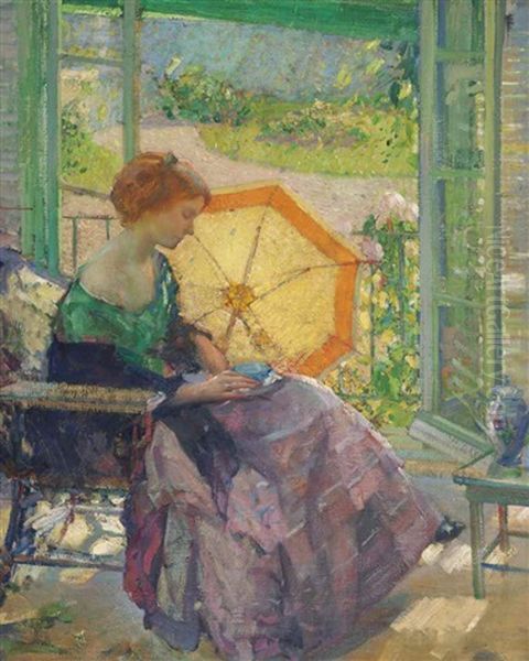 Tea-time Oil Painting by Richard Edward Miller