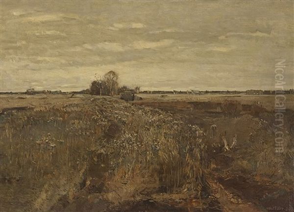 Moorlandschaft Oil Painting by Otto Miller-Diflo