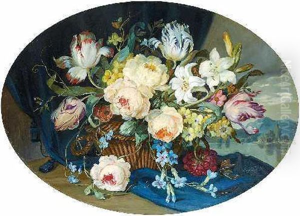 Blumenstillleben Oil Painting by Heinrich Betzold