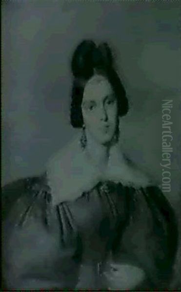 Portrait De Jeune Femme Oil Painting by Frederic Millet