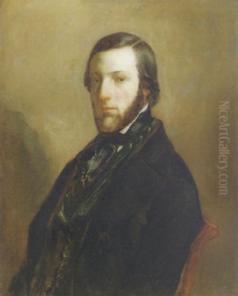 Portrait Of M. Troyan Oil Painting by Jean-Francois Millet