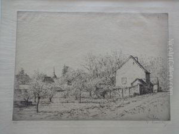 Verger Au Printemps Oil Painting by Jacques Beurdeley