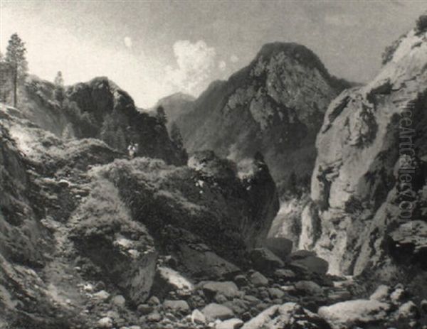 In Den Sch_tzengr,ben Bei Kufstein In Tirol Oil Painting by Karl Millner