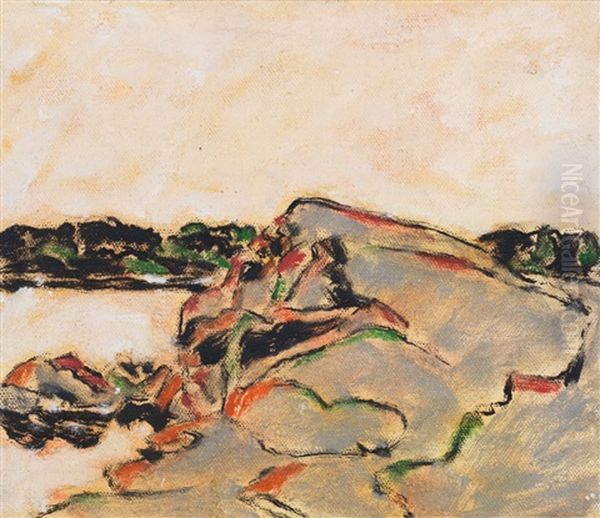 Rock Point Ii, Severn River, Muskoka Oil Painting by David Brown Milne
