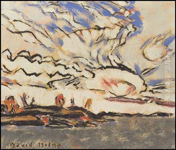 Clouds, Blue Sky, Six Mile Lake, Muskoka, Ontario Oil Painting by David Brown Milne