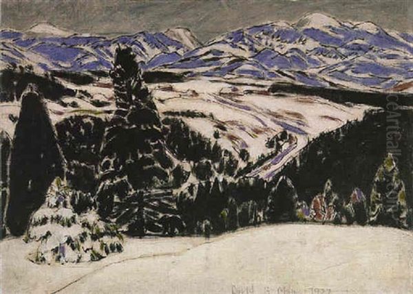Black Spruce Oil Painting by David Brown Milne
