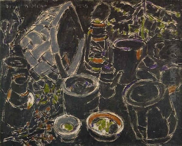 Tin Cans In The Bush, Morning Oil Painting by David Brown Milne