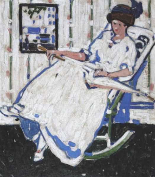 White Rocker Oil Painting by David Brown Milne