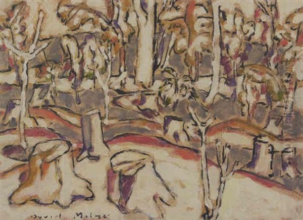 The Slashing Oil Painting by David Brown Milne